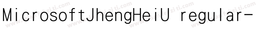 MicrosoftJhengHeiU regular字体转换